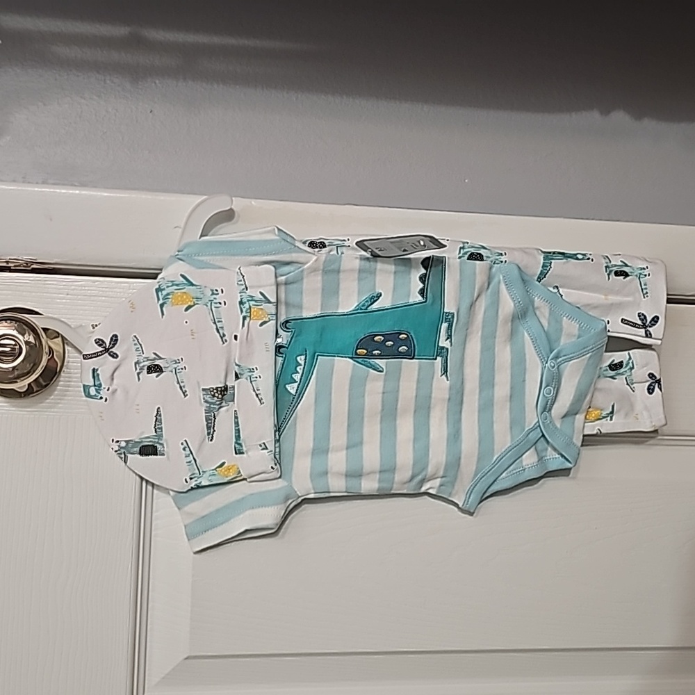 NWT 3 pc set one-sie, pants and hat!